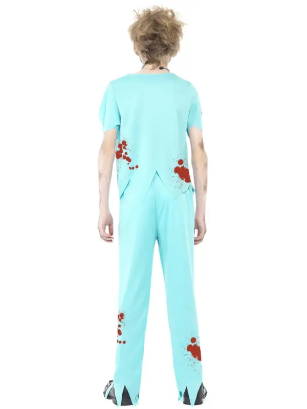 Zombie Surgeon Costume, Blue - Image 4