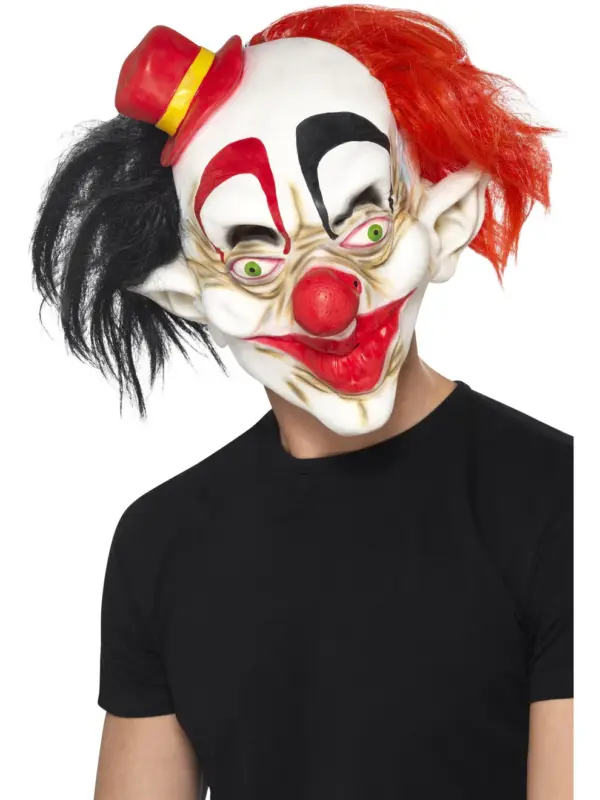Creepy Clown Mask, Black & Red