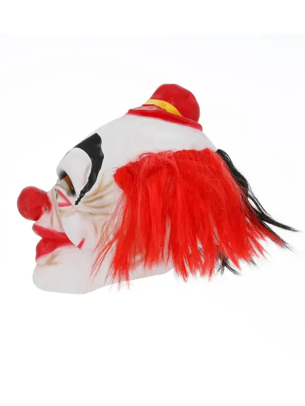 Creepy Clown Mask, Black & Red - Image 2