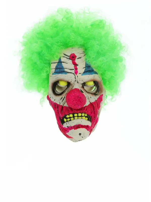UV Black Light Clown Mask, Multi-Coloured - Image 2