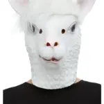 Llama Latex Mask, White