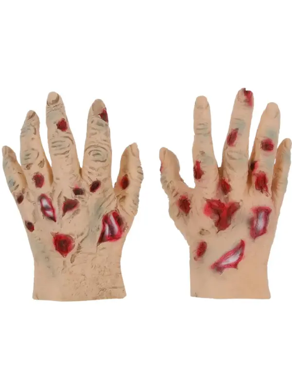 Zombie Latex Hands, Beige - Image 2
