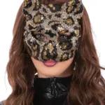 Sequin Leopard Cat Mask
