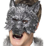 Deluxe Big Bad Wolf Mask, Grey