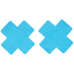 Fever Cross Nipple Pasties, Blue