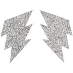 Fever Glitter LightningBolt Nipple Pasties, Silver