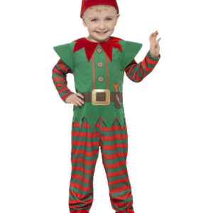 Elf Toddler Costume, Red & Green