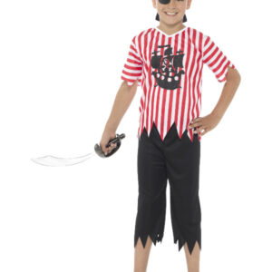 Jolly Pirate Boy  Costume, Red & White