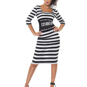 Classy Convict Costume, Black & White