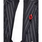 White Gangster Tie on Elastic, White