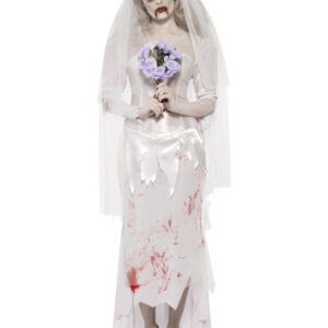 Till Death Do Us Part Zombie Bride Costume, White