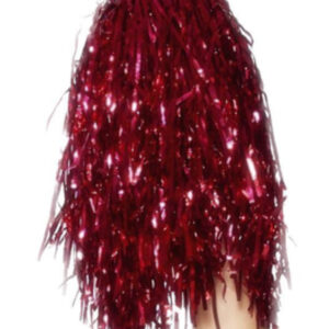 Pom Poms Metallic, Red