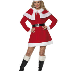 Miss Santa Fleece Costume, Red