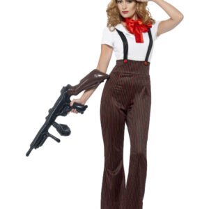 Glam Gangster Costume, Black & Red