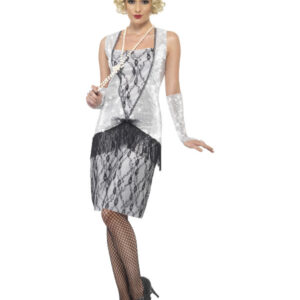 Flapper Costume, Silver