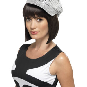 Disco Sequin Hat, Silver