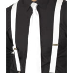 White Elasticated Braces, White