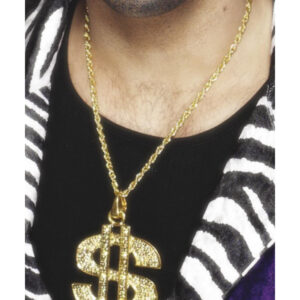 Dollar Sign Medallion, Gold