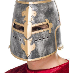 Medieval Crusader Helmet, Silver