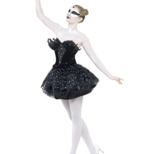 Gothic Swan Masquerade Costume, Black
