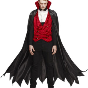 Fever Vampire Costume, Black & Red