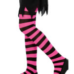 Tights, Black & Fuchsia