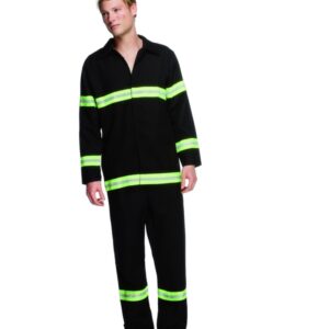 Fever Fireman Costume, Black