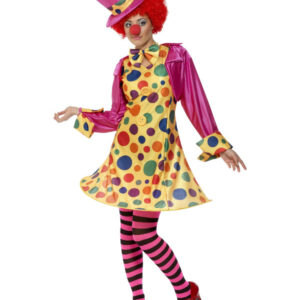 Clown Lady Costume, Multi-Coloured