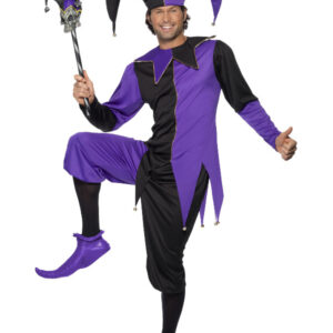 Medieval Jester Costume, Purple