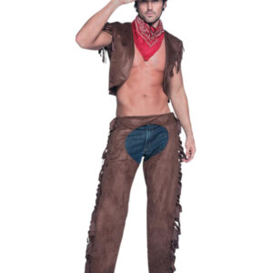 Fever Male Ride Em High Cowboy Costume, Brown