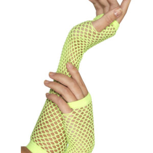 Fishnet Gloves, Neon Green