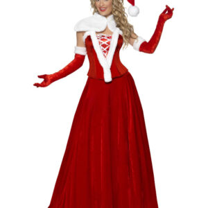 Luxury Miss Santa Costume, Red
