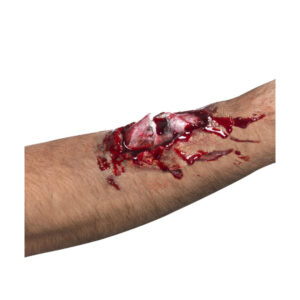 Smiffys Make-Up FX, Broken Bone Latex Scar, Red