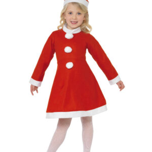 Santa Girl Costume, Red