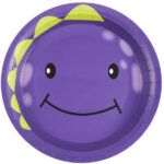 Monster Tableware, Party Plates, Purple x8
