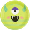 Monster Tableware, Party Plates, Green x8