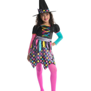 Girls Neon Witch Costume,