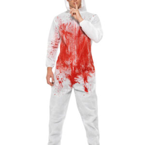 Bloody Forensic Overall Costume, Red