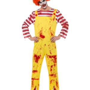 Kreepy Killer Clown Costume, Yellow & Red