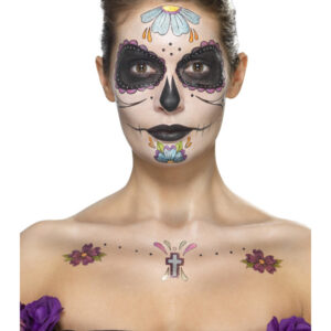 Smiffys Make-Up FX, Day of the Dead Kit, Aqua, Mul