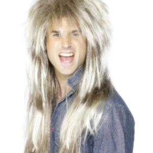 80s Mega Mullet Wig, Blonde & Brown