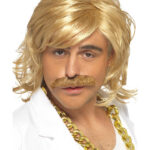 Game Show Host Kit, Wig and Tash, Blonde