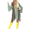 60s Hippie Chick Costume, with Dress, Multi-Colour