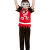 Zombie Football Player Costume, Red