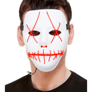 Stitch Face Mask, Neon Light Up, White