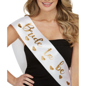 Bride to Be Sash, White