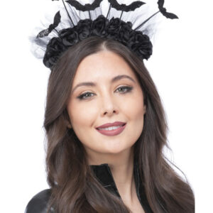 Gothic Rose & Bat Bopper Headband