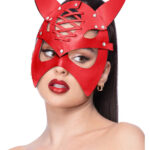 Fever Red Mock Leather Devil Mask