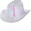 Fever Deluxe Sequin Cowboy Hat, Iridescent White
