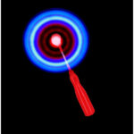 13" LED Light Up Windmill Wand, Red